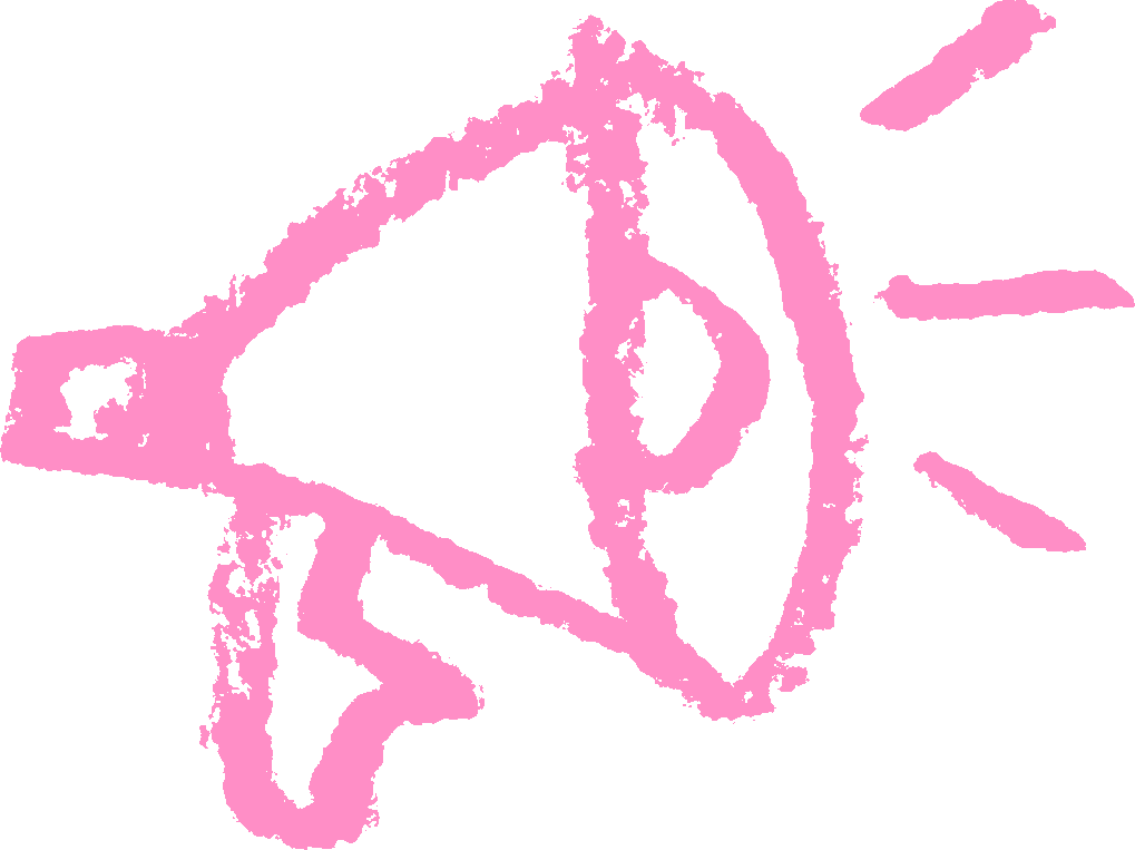 A teeny megaphone blaring out noise