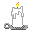 An icon for hour number 0: candle