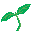 An icon for hour number 6: sprout
