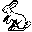 A black-and-white icon for hour number 9: rabbit