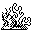 A black-and-white icon for hour number 12: coral