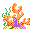 An icon for hour number 12: coral