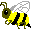 An icon for hour number 14: bee