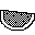 A black-and-white icon for hour number 15: melon