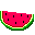 An icon for hour number 15: melon