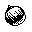 A black-and-white icon for hour number 18: chestnut