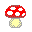 An icon for hour number 20: mushroom